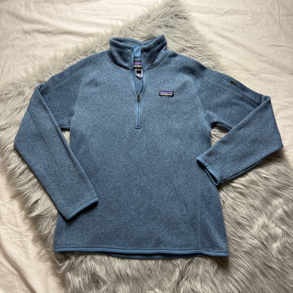 Women’s Patagonia Knit Winter Quarter Zip Better Sweater Pullover Size Large